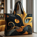 Handgefertigte Stepptasche – Mystische Katze