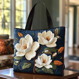 Handgefertigte Stepptasche – Zarte Magnolie