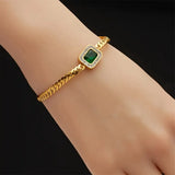 Armband Joanna mit smaragdgrünem Stein