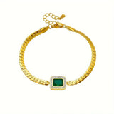 Armband Joanna mit smaragdgrünem Stein