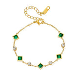 Armband Karolina mit smaragdgrünem Stein