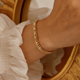 Edelstahl-Armband mit Zirkonia-Kette