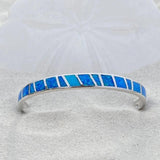 Armband mit blauem Opal in Weißgold