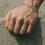 Aureum Silver – Ring aus Wolframkarbid