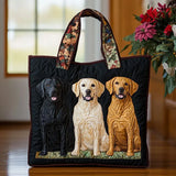 Handgefertigte Stepptasche – Drei Labradore