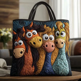 Handgefertigte Stepptasche – Verspielte Ponys