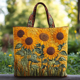 Handgefertigte Stepptasche – Sonnenblumen