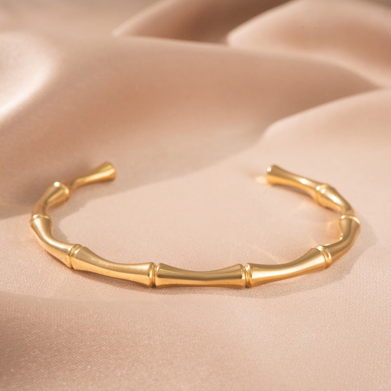 Bambus-Armreif | Gold