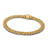 Breites goldenes Panzerkettenarmband