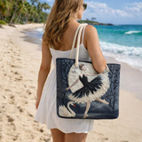 Gesteppte Strandtasche – Elegante Ballerina – geräumig