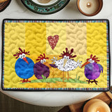 Gesteppte Tischsets – Huhn