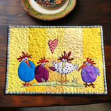 Gesteppte Tischsets – Huhn