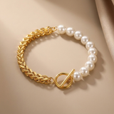 Elegantes Armband mit Margeriten in Gold