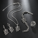 Elegantes Set in Weißgold mit Zirkonia