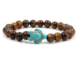 Armbänder mit Natursteinen in Schildkrötenform