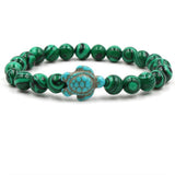 Armbänder mit Natursteinen in Schildkrötenform