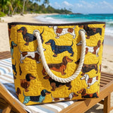 Gesteppte Strandtasche – Dackel