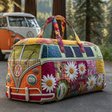 Gesteppte Reisetasche – Blütenmuster