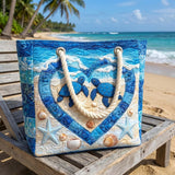 Gesteppte Strandtasche – Gelassenheit der Schildkröte