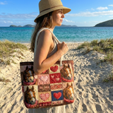 Gesteppte Strandtasche – Präriepferd – Geschenkidee