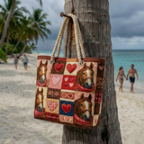 Gesteppte Strandtasche – Präriepferd – Geschenkidee