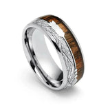 Glutholz – Ring aus Wolframkarbid