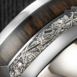 Glutholz – Ring aus Wolframkarbid
