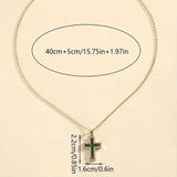 Goldkette mit smaragdgrünem Kreuz