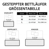 Gesteppter Bettläufer – Blaue Weihnachtsglocken im Sternenlicht