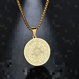Halskette mit Medaille „Engel und sechs Sterne“