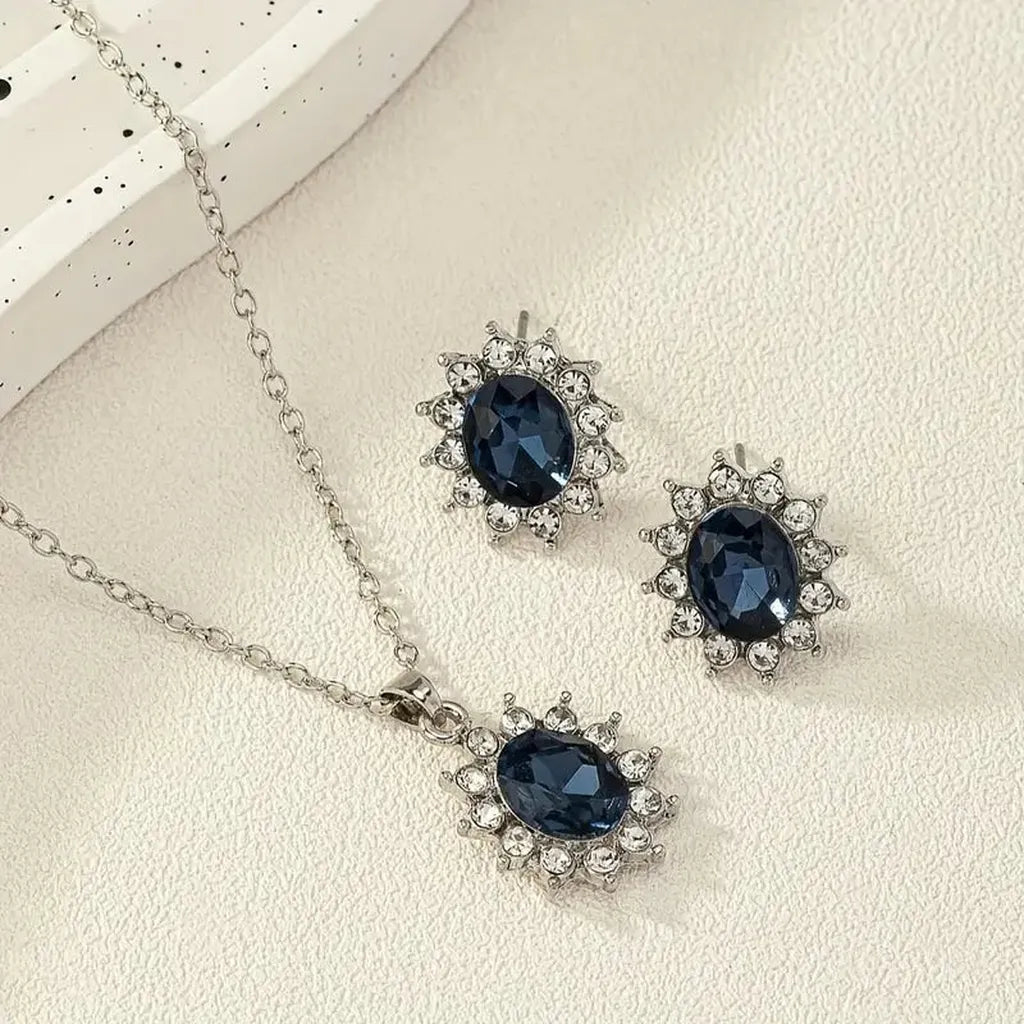 Schmuckset Katya Azuryn | Weißgold