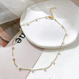Kleine Perlenkette in Gold