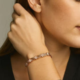 Kupferarmband „Kristallblüte“