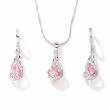 Schmuckset Livia Lumen mit Drehung | Weißgold