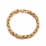 Armband Lucian mit Kronengliedern | Weißgold