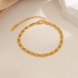 Geflochtenes Kettenarmband Nusa | Weißgold