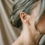 Ohrringe mit Perle und Zirkonia in Gold