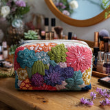 Gesteppte Kosmetiktasche mit Kaktusgarten