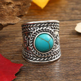 Offener Ring Ravik mit Stein | Weißgold