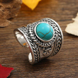 Offener Ring Ravik mit Stein | Weißgold