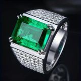 Ring Elsa mit Smaragd und Zirkonia