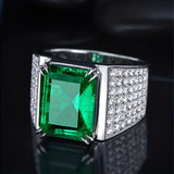 Ring Elsa mit Smaragd und Zirkonia