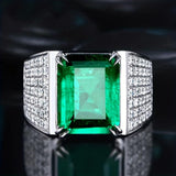 Ring Elsa mit Smaragd und Zirkonia