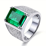 Ring Elsa mit Smaragd und Zirkonia