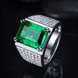 Ring Elsa mit Smaragd und Zirkonia