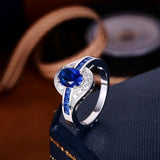 Ring „Saphirfluss“ | Weißgold