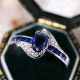 Ring „Saphirfluss“ | Weißgold