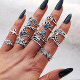 Ring-Set mit 8 bis 12 Ringen