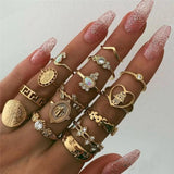 Ring-Set mit 8 bis 12 Ringen
