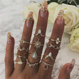Ring-Set mit 8 bis 12 Ringen